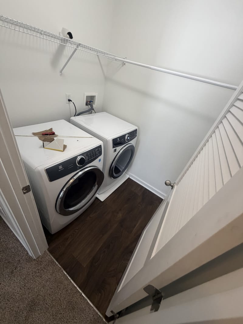 After: laundry room water damage completed by Willard's Restoration