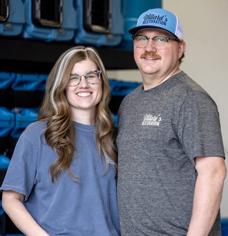 Anthony and Cassie at the Willard's Restoration shop